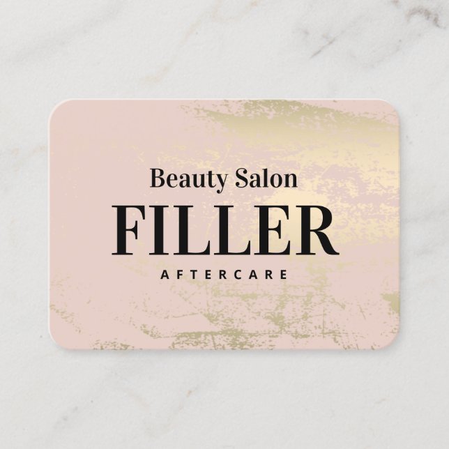 Gold Filler Aftercare Instructions Business Card Visitenkarte (Vorderseite)