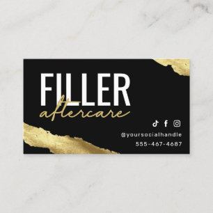 Gold Filler Instruction Aftercare Card Visitenkarte