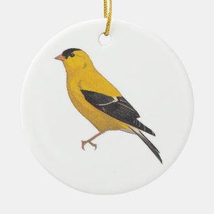 Gold Finch Keramik Ornament