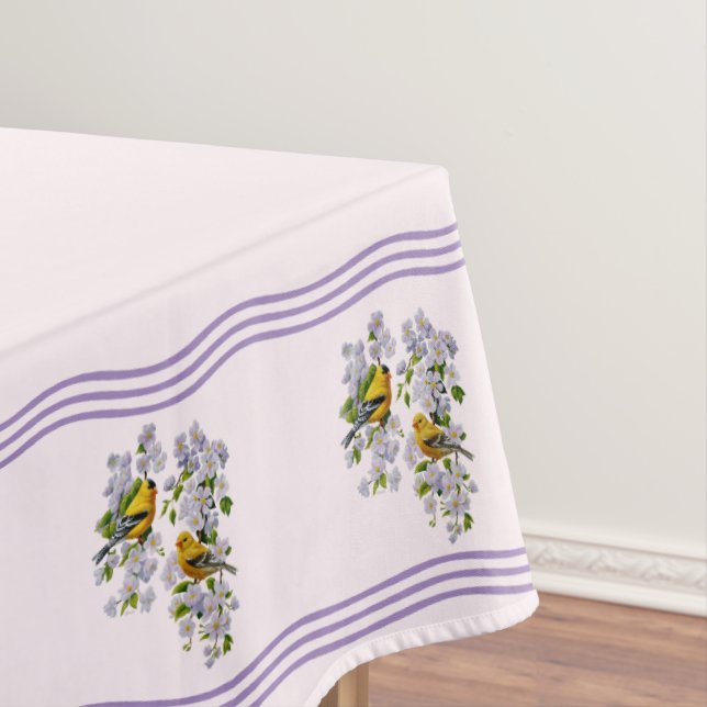 Gold Finish & Apple Blossoms Tischdecke (Beispiel)