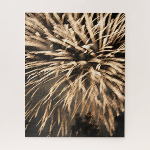 Gold Fireworks Explosion Puzzle