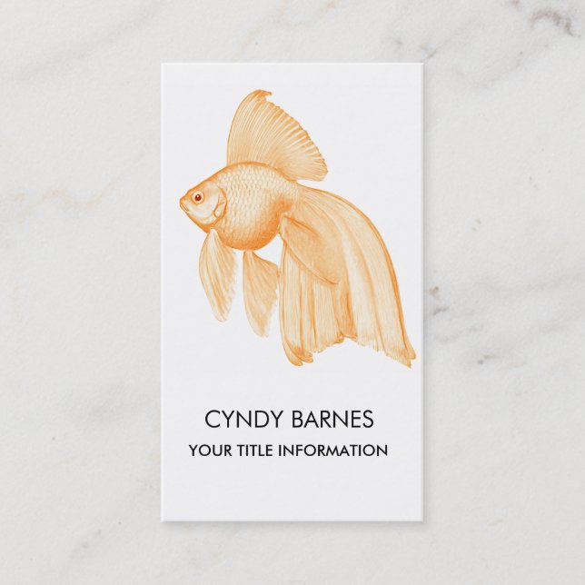 Gold Fish Business Card Visitenkarte (Vorderseite)