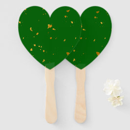 Gold Flakes auf Smarald Green Fächer