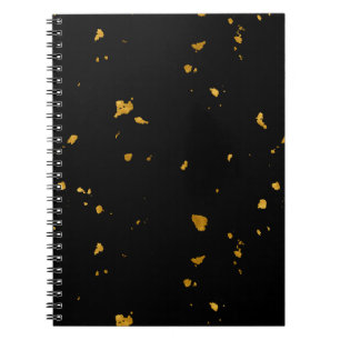 Gold Flakes Black Notizblock