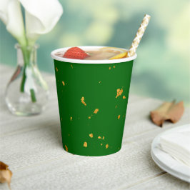 Gold Flakes und Emerald Green Pappbecher