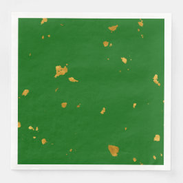 Gold Flakes und Emerald Green Serviette