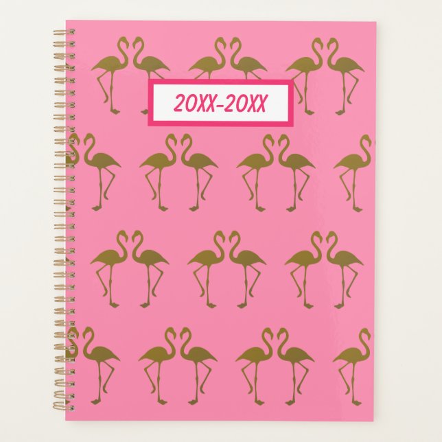 Gold Flamingo Planner Planer (Vorderseite)