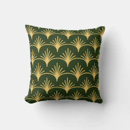 GOLD FLARE AUF GRÜNEN HALBPILLOW KISSEN
