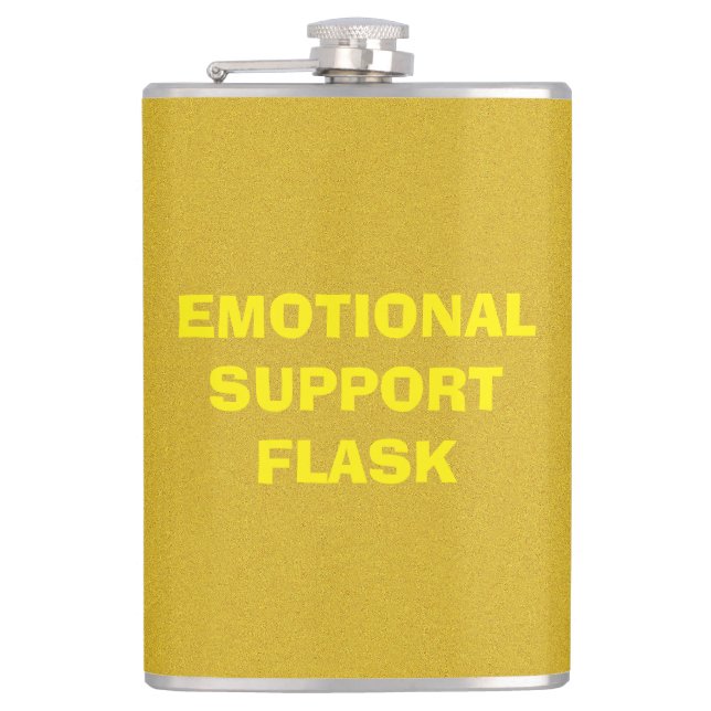 Gold-Flasche für emotionalen Support Flachmann (Vorderseite)