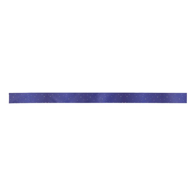 GOLD FLECK BLUE Ribbon Satinband (Vorderseite)
