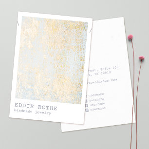 Gold Flecks Necklle Display Business Card Visitenkarte