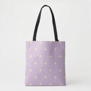 Gold Fleur-de-Lis Dusky Lilac