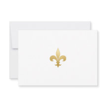 Gold Fleur-de-Lis Note Card