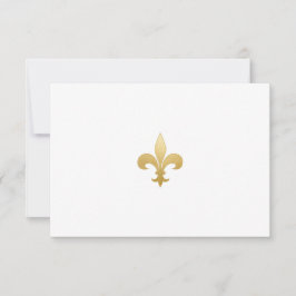 Gold Fleur-de-Lis Note Card Dankeskarte