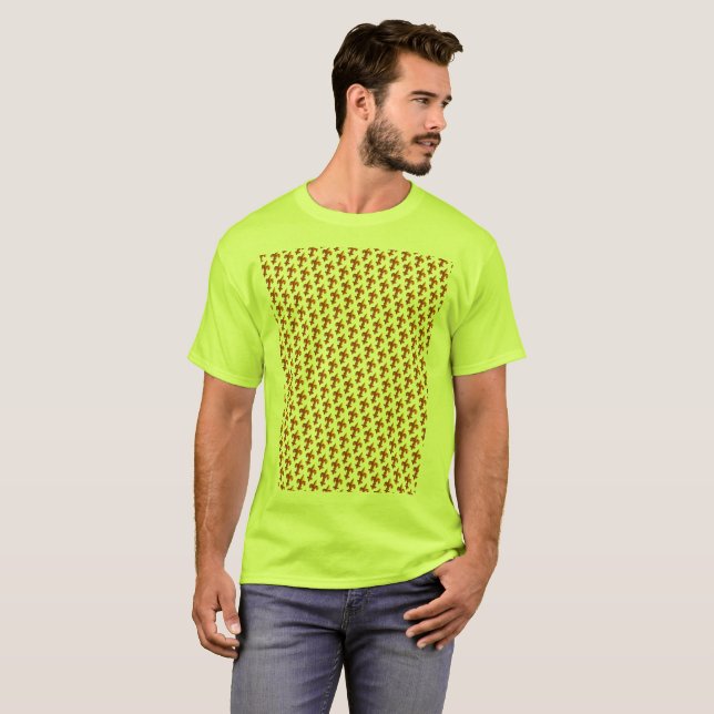 Gold Fleurs de Lis Pattern T - Shirt (Vorne ganz)