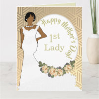 Gold Floral African American 1st Lady Mother Day