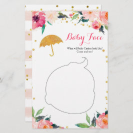 Gold Floral April Duwers Baby Showers Baby Face