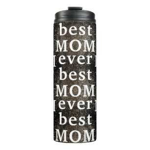 Gold Floral Black Modern MAMA   beste MAMA je Thermosbecher