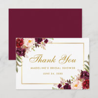 Gold Floral Burgundy Brautparty dank SB