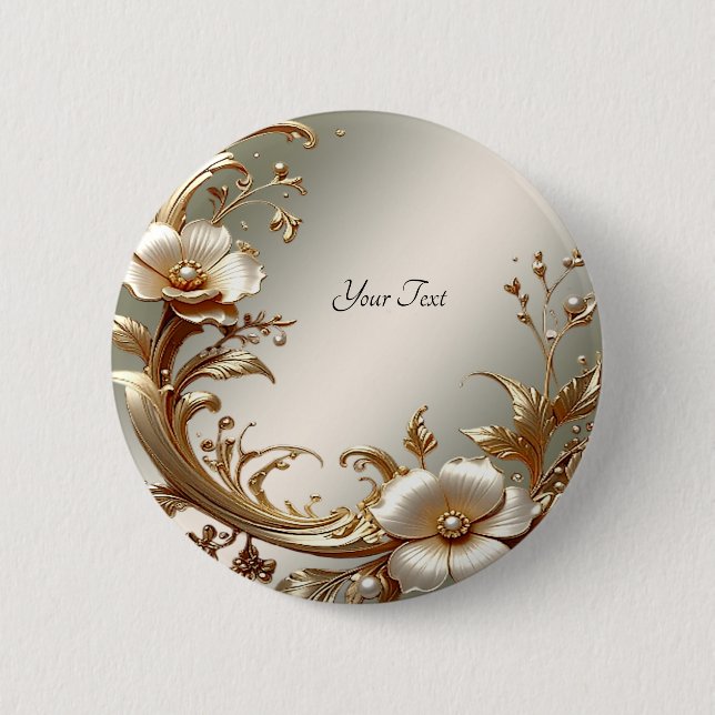 Gold Floral Button (Vorderseite)
