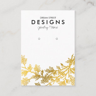 Gold Floral Earl Display Card Visitenkarte