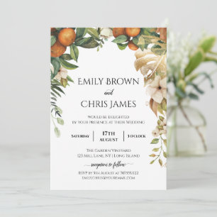 Gold Floral Elegant Eukalyptus Greenerity Weddin Einladung