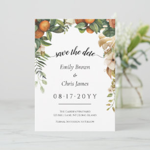 Gold Floral   Elegant Eukalyptus Greenery Save The Date