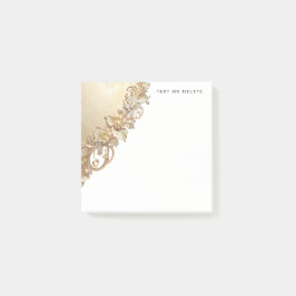 Gold Floral Embellishments Post it Notes Post-it Klebezettel