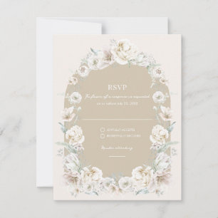 Gold Floral Garden Wedding UAWG RSVP Karte