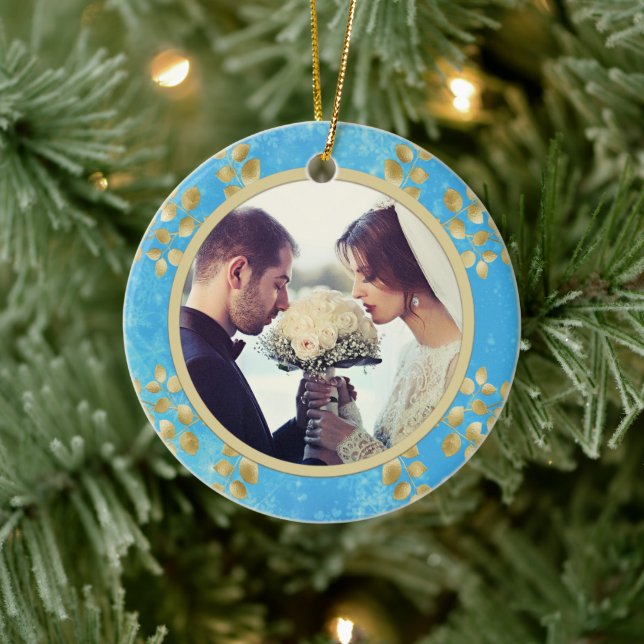 Gold Floral Keramik Ornament (Baum)