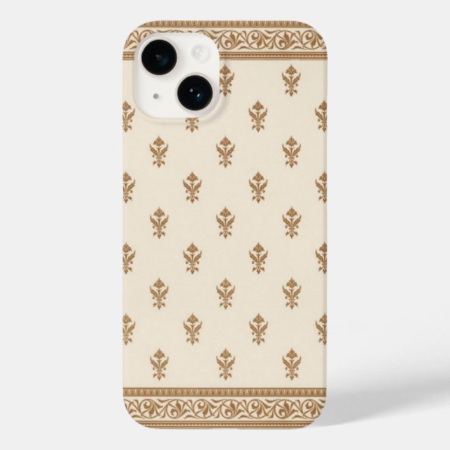 Gold Floral Pattern Case-Mate iPhone Hülle (Rückseite)