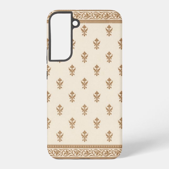 Gold Floral Pattern Samsung Galaxy Hülle (Rückseite)