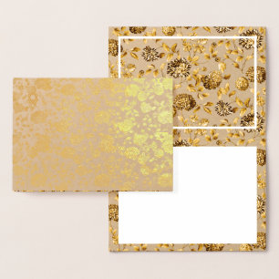 Gold Floral Star von David Kraft Papier Luxury Gro Folienkarte