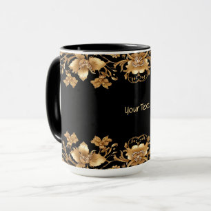 Gold-Floral-Tasse Tasse