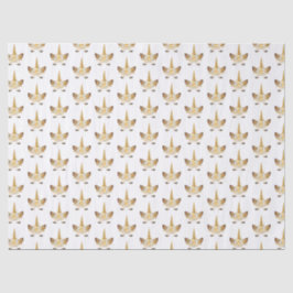 Gold Floral Unicorn Seidenpapier