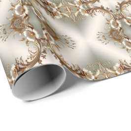 Gold Floral Wrapping Paper Geschenkpapier