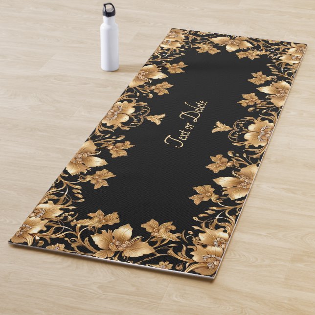 Gold Floral Yoga Mat Yogamatte (Beispiel)