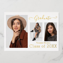 Gold Foil 3 Foto Moderne Kalligraphie, was Grad Ca Folieneinladung