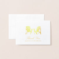 Gold Foil Adirondack Beach Stühle | Hochzeit