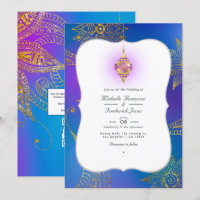 Gold Foil Arabian Bollywood QR Code UAWG Wedding