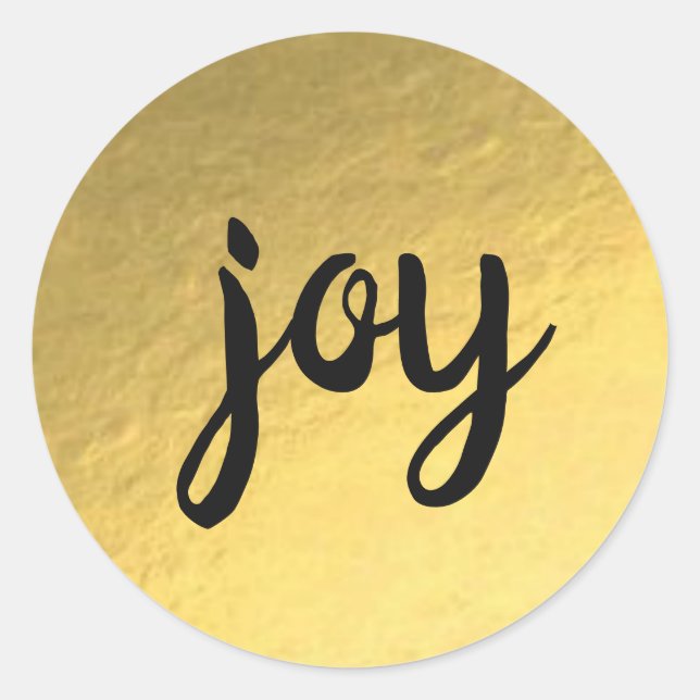 Gold Foil Background Joy Holiday Sticker (Vorderseite)
