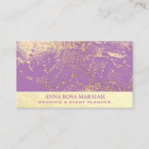 *~* Gold Foil Beauty Wedding Planner Elegant Visitenkarte