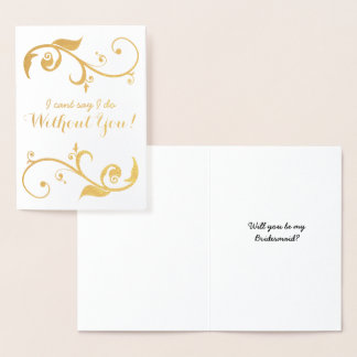 Gold Foil Bridesmaid Card Folienkarte