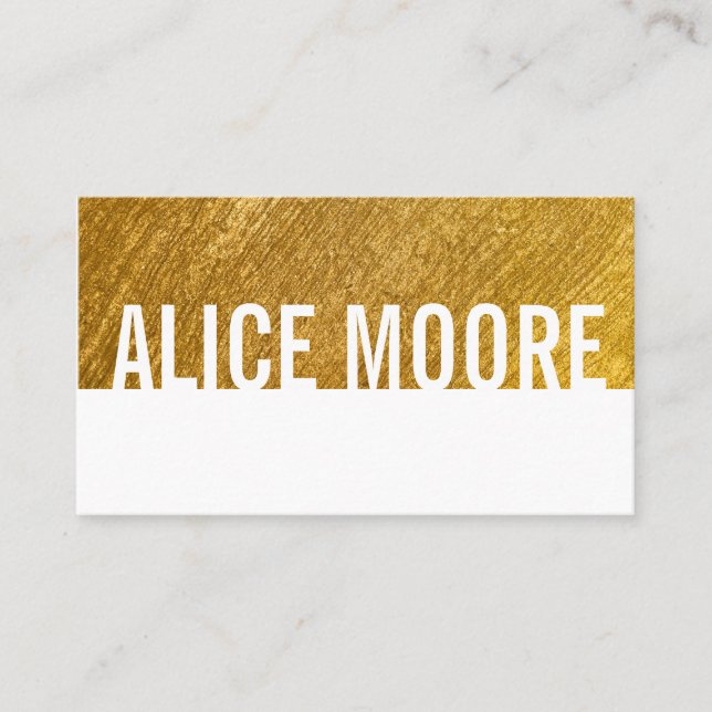 Gold Foil Business Card Visitenkarte (Vorderseite)