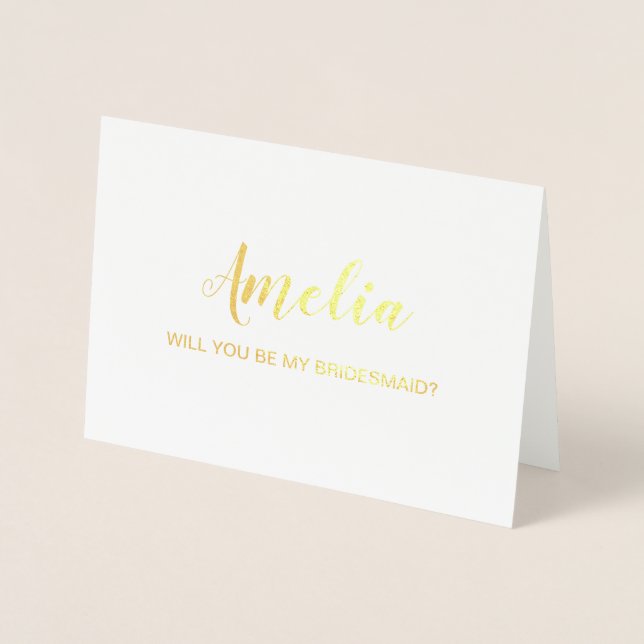 Gold Foil Card | Junggesellinnenabschiede Folienkarte (Vorderseite)