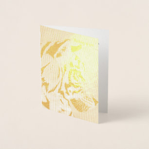 Gold Foil Card TIGER Denken Sie an Ihren benutzerd Folienkarte