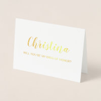 Gold Foil Card | Werden Sie meine Trauzeugin sein?