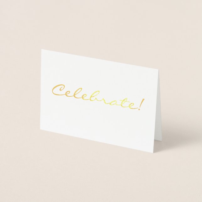 Gold Foil Celebrate Mini Card Folienkarte (Vorderseite)