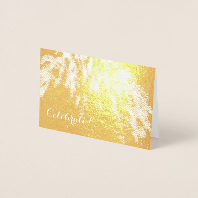 Gold Foil Celebrate Mini Card Folienkarte (Vorderseite)