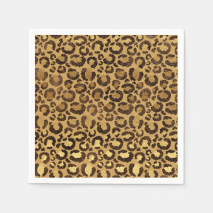 Gold Foil Cheetah Muster Jungle Geburtstagsparty Serviette